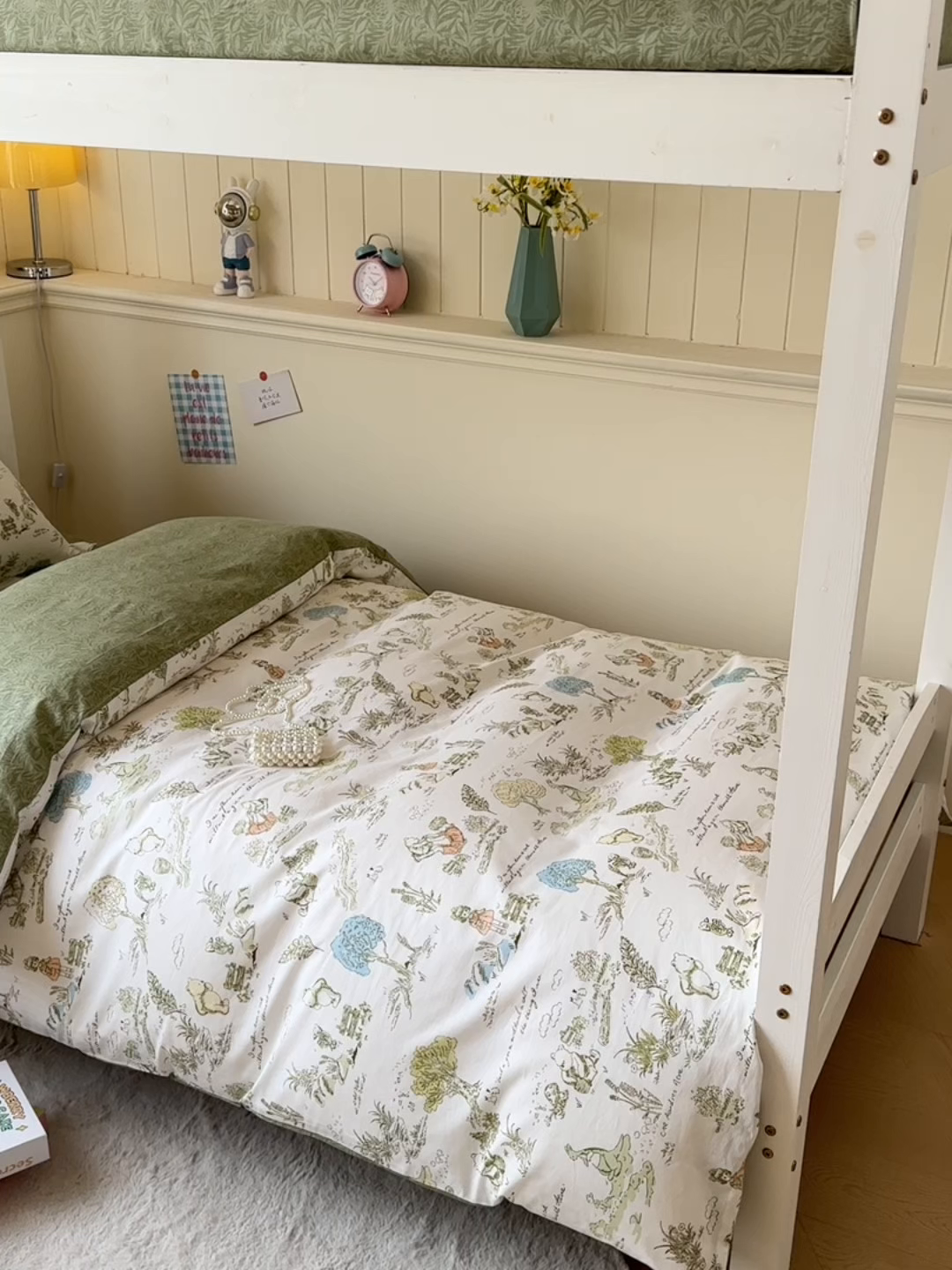 91家纺网 家纺一手货源 找家纺 鑫宇 2025新款全棉纯棉13372宽幅学生上下铺三件套 童话故事