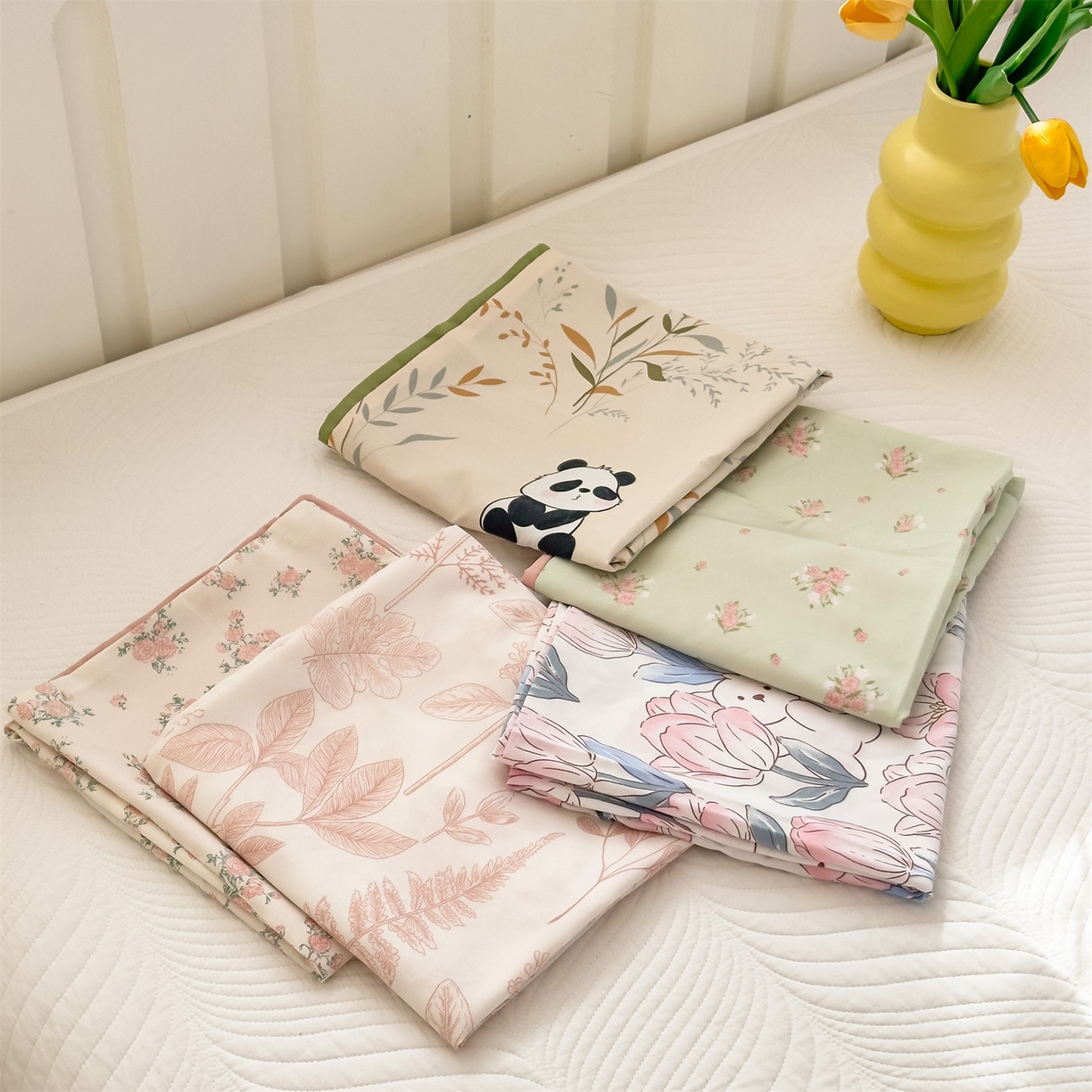 91家纺网 家纺一手货源 找家纺 （总）多品家纺 2025新款花卉水洗棉单枕套枕套单件