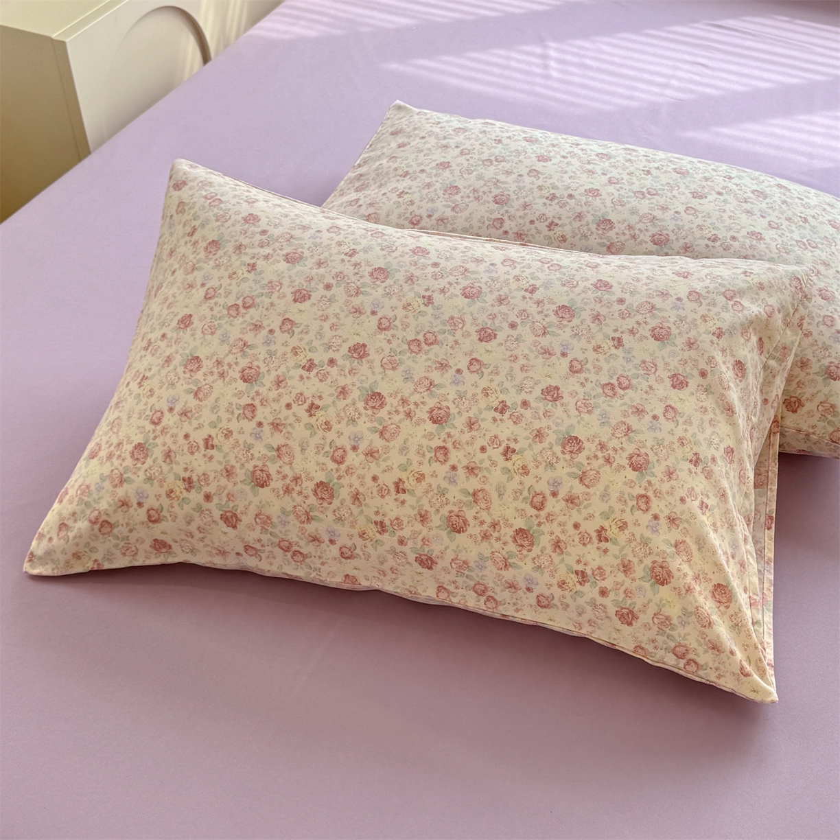 91家纺网 家纺一手货源 找家纺 （总）多品家纺 2025新款花卉水洗棉单枕套枕套单件