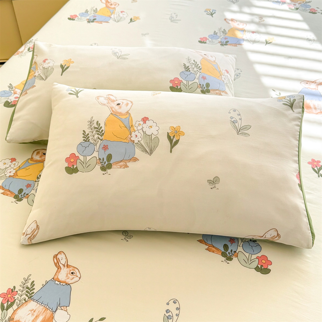 91家纺网 家纺一手货源 找家纺 （总）多品家纺 2025新款花卉水洗棉单枕套枕套单件