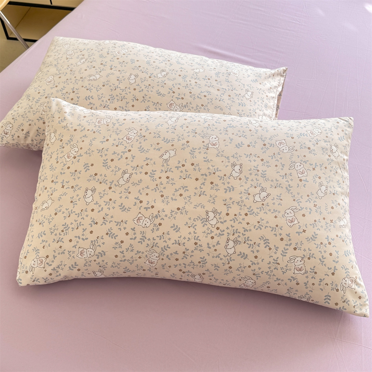 91家纺网 家纺一手货源 找家纺 （总）多品家纺 2025新款花卉水洗棉单枕套枕套单件