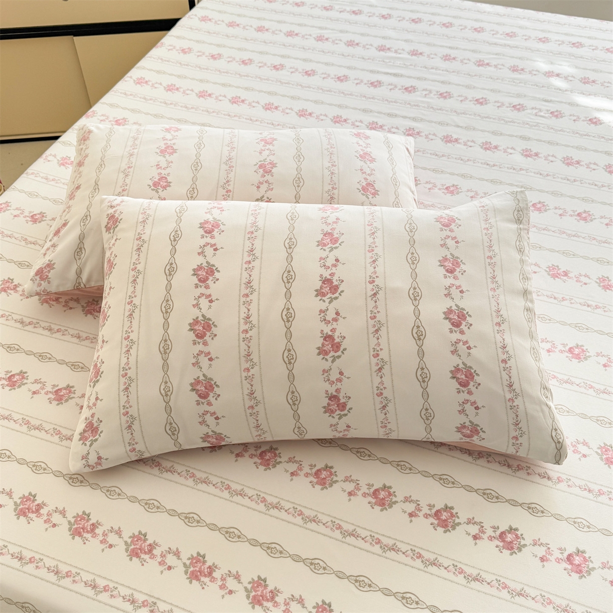 多品家纺 2025新款花卉水洗棉单枕套枕套单件 白薇