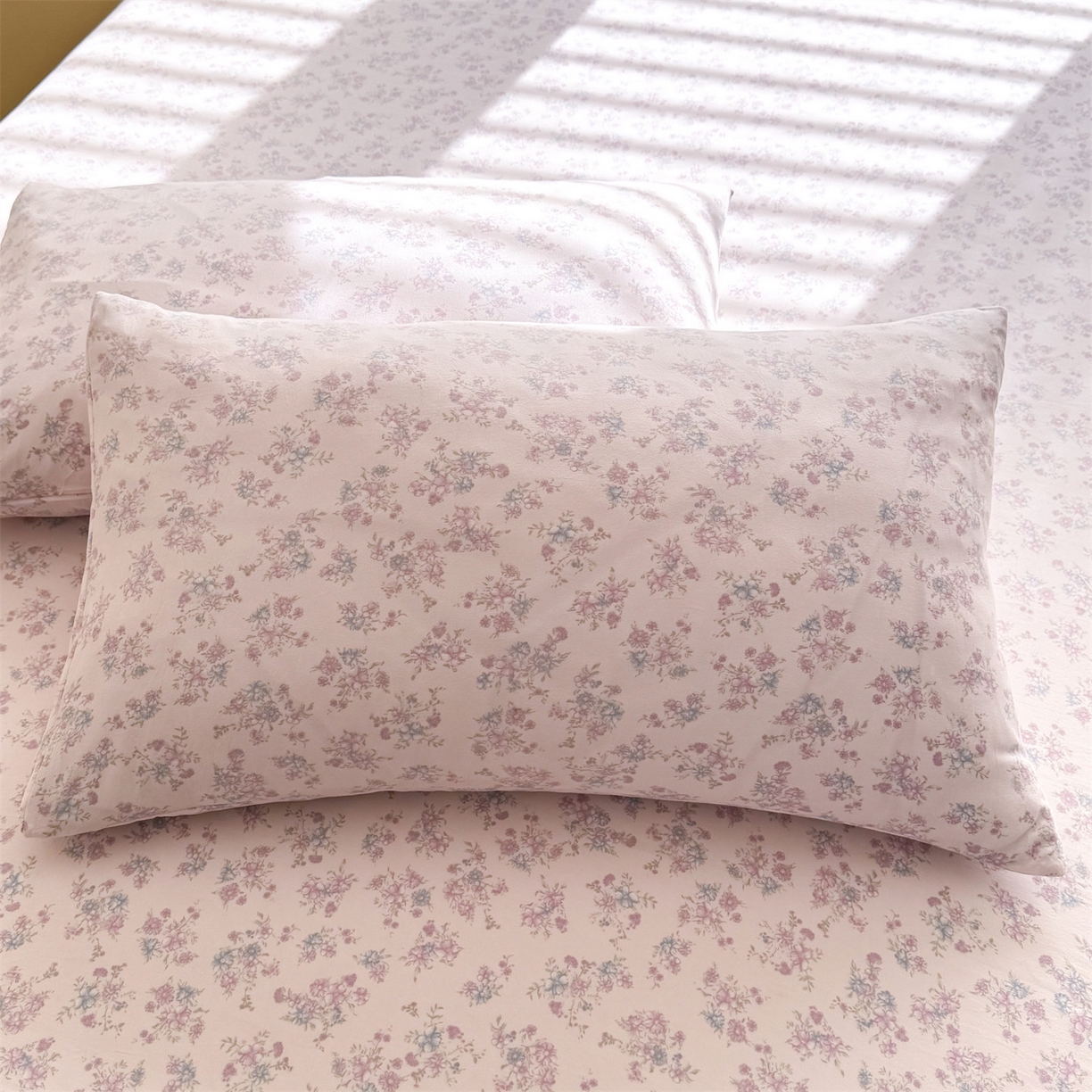 多品家纺 2025新款花卉水洗棉单枕套枕套单件 苍兰