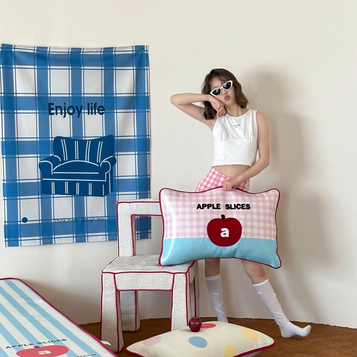 91家纺网 家纺一手货源 找家纺 觅糖2025新款ins冰藤席毛巾绣凉席 苹果气泡