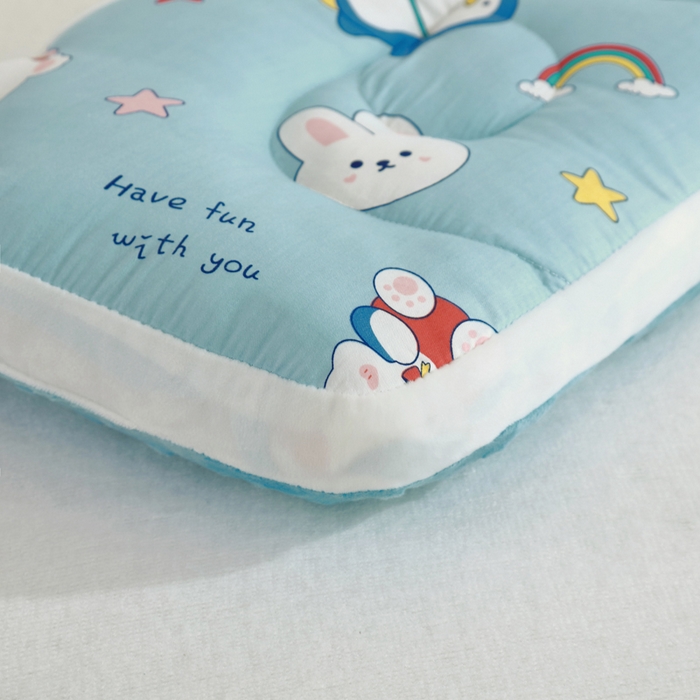 91家纺网 家纺一手货源 找家纺 （总）冬巢2025新款全棉a类儿豆豆枕幼儿园午睡枕芯颈椎枕头0-3-6岁宝宝定型枕可水洗