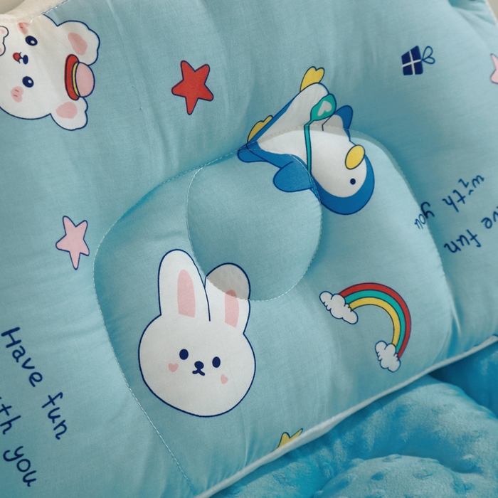 91家纺网 家纺一手货源 找家纺 （总）冬巢2025新款全棉a类儿豆豆枕幼儿园午睡枕芯颈椎枕头0-3-6岁宝宝定型枕可水洗