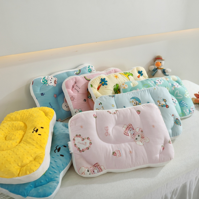 91家纺网 家纺一手货源 找家纺 冬巢2025新款全棉a类儿豆豆枕幼儿园午睡枕芯颈椎枕头0-3-6岁宝宝定型枕可水洗 哆啦狗婴童款30*50