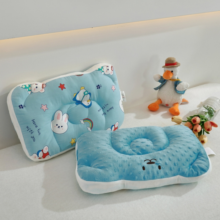 91家纺网 家纺一手货源 找家纺 冬巢2025新款全棉a类儿豆豆枕幼儿园午睡枕芯颈椎枕头0-3-6岁宝宝定型枕可水洗 哆啦狗大童款40*60