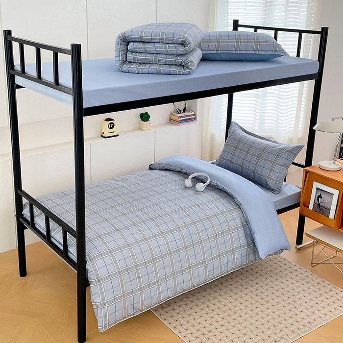 91家纺网 家纺一手货源 找家纺 锦润家纺2025新款全棉13372学生三件套纯棉宿舍六件套 孟菲斯