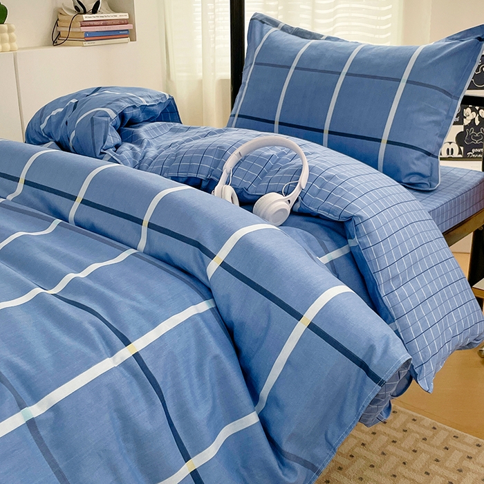 91家纺网 家纺一手货源 找家纺 （总）锦润家纺2025新款全棉13372学生三件套纯棉宿舍六件套