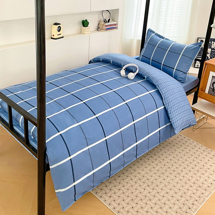 91家纺网 家纺一手货源 找家纺 （总）锦润家纺2025新款全棉13372学生三件套纯棉宿舍六件套