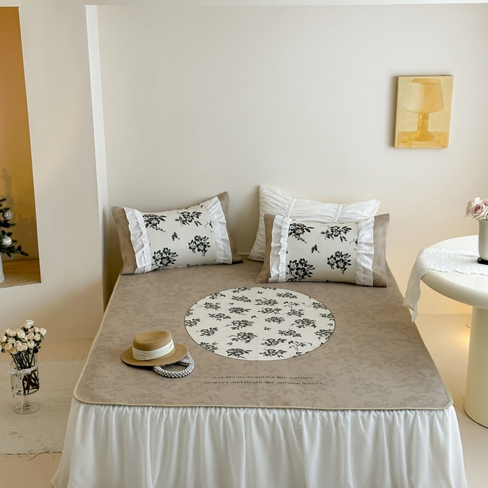 91家纺网 家纺一手货源 找家纺 （总）觅糖2025新款博主风雪纺花边藤席 