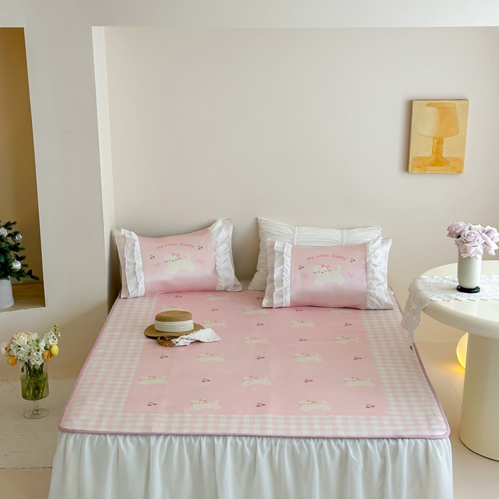 91家纺网 家纺一手货源 找家纺 （总）觅糖2025新款博主风雪纺花边藤席 