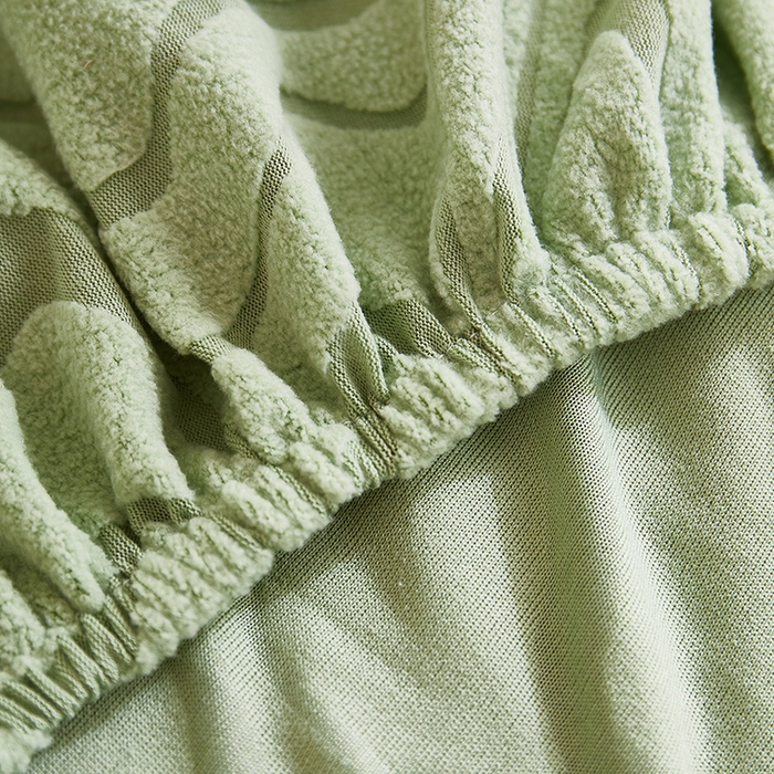 91家纺网 家纺一手货源 找家纺 （总）丝绮鹿 2025新款雕花绒曲意直排松紧款沙发套