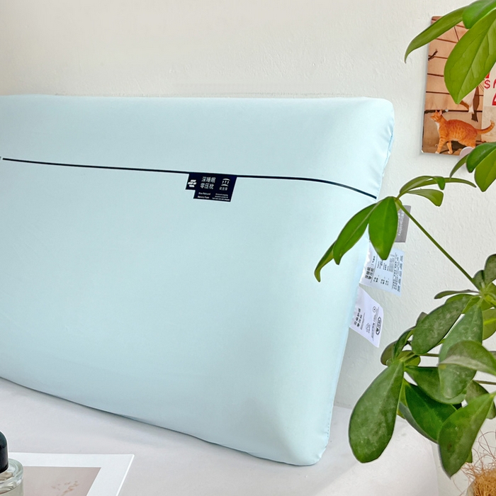 91家纺网 家纺一手货源 找家纺 亦帆枕芯 2025新款亚朵同款零压凉感冰丝记忆枕枕头枕芯 蓝色-深睡零压枕加礼盒 42x70x10cm/只