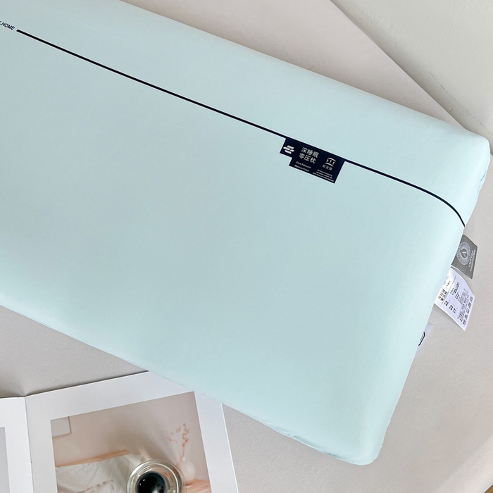 91家纺网 家纺一手货源 找家纺 亦帆枕芯 2025新款亚朵同款零压凉感冰丝记忆枕枕头枕芯 蓝色-深睡零压枕加礼盒 42x70x10cm/只