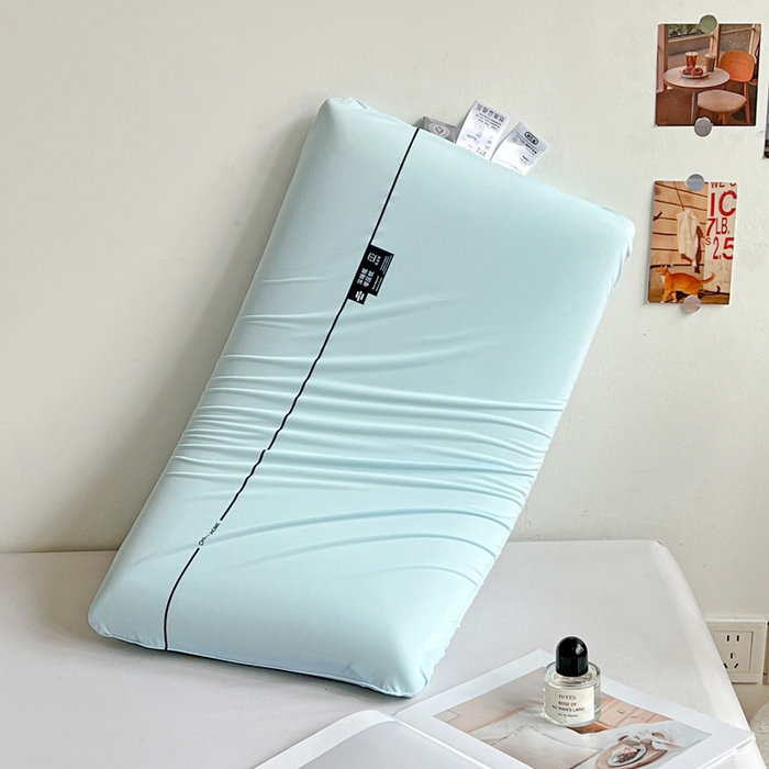 91家纺网 家纺一手货源 找家纺 亦帆枕芯 2025新款亚朵同款零压凉感冰丝记忆枕枕头枕芯 蓝色-深睡零压枕加礼盒 42x70x10cm/只