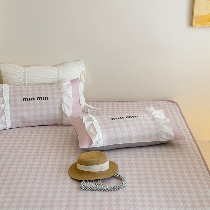 91家纺网 家纺一手货源 找家纺 觅糖2025新款博主风雪纺花边藤席  min粉格