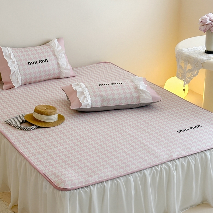 91家纺网 家纺一手货源 找家纺 觅糖2025新款博主风雪纺花边藤席  min粉格