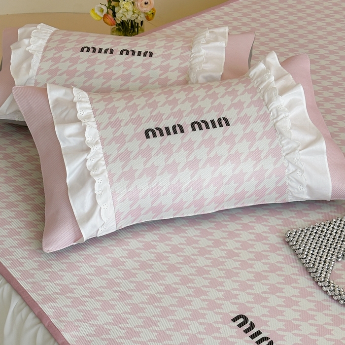 91家纺网 家纺一手货源 找家纺 觅糖2025新款博主风雪纺花边藤席  min粉格