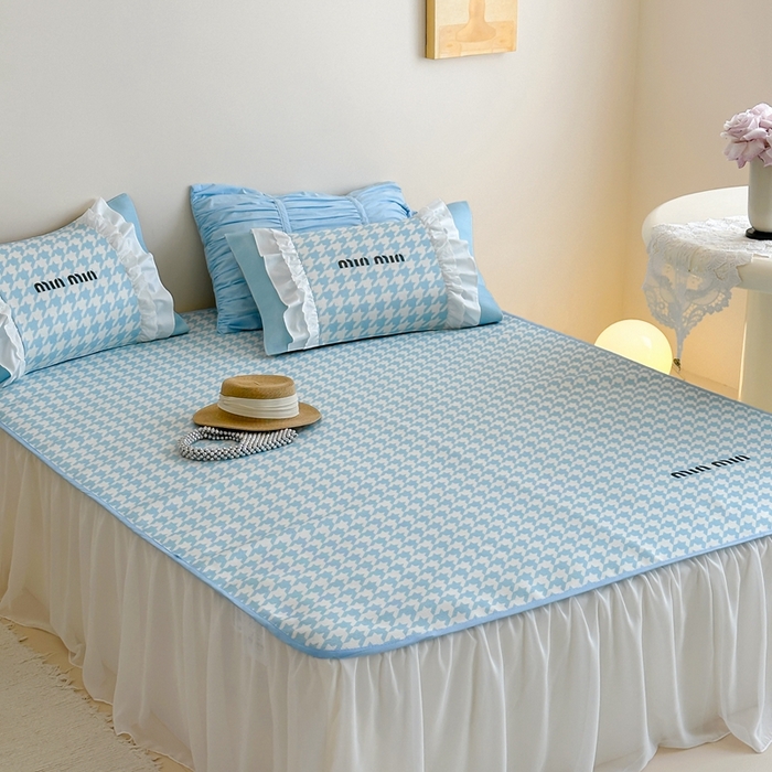 91家纺网 家纺一手货源 找家纺 觅糖2025新款博主风雪纺花边藤席  min蓝格