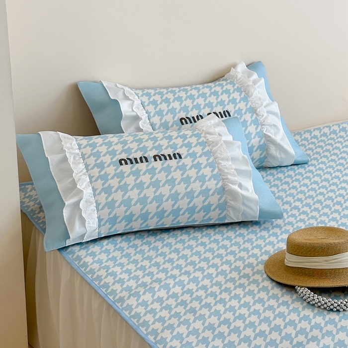 91家纺网 家纺一手货源 找家纺 觅糖2025新款博主风雪纺花边藤席  min蓝格