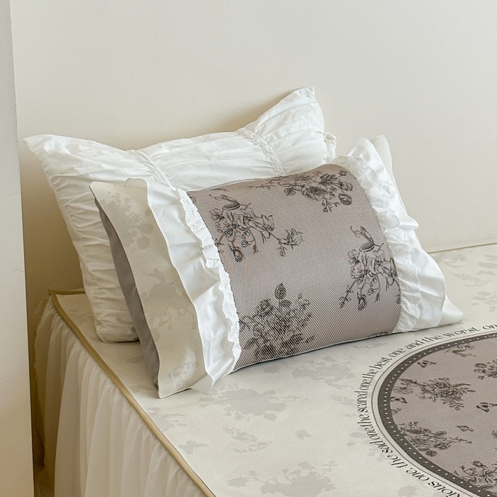 91家纺网 家纺一手货源 找家纺 觅糖2025新款博主风雪纺花边藤席  法式庄园