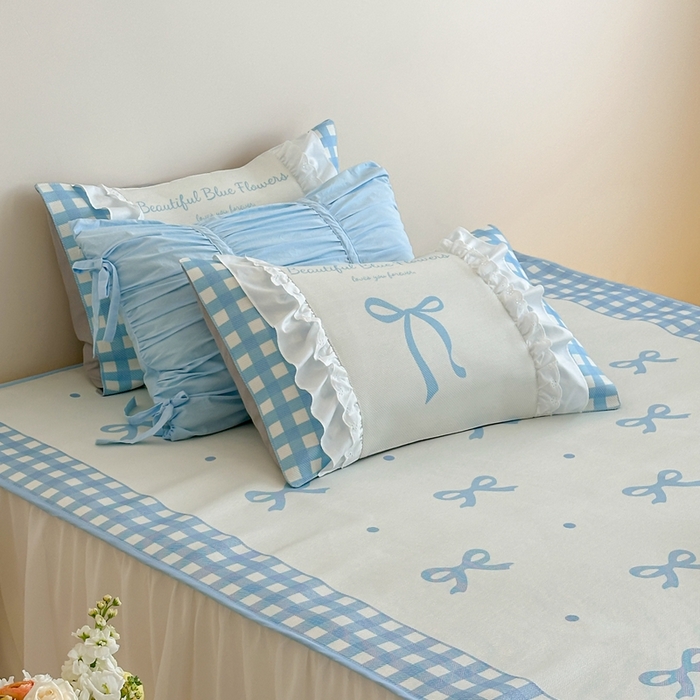 91家纺网 家纺一手货源 找家纺 觅糖2025新款博主风雪纺花边藤席  海盐水晶