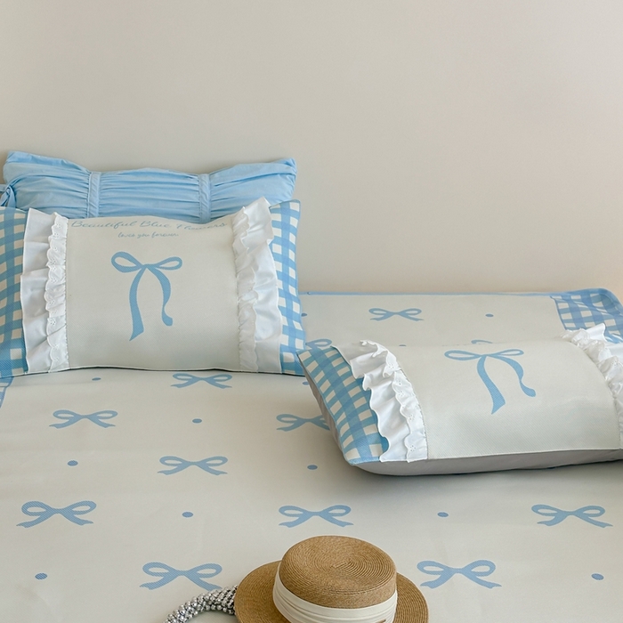 91家纺网 家纺一手货源 找家纺 觅糖2025新款博主风雪纺花边藤席  海盐水晶