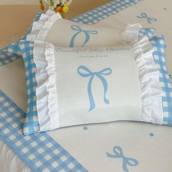 91家纺网 家纺一手货源 找家纺 觅糖2025新款博主风雪纺花边藤席  海盐水晶