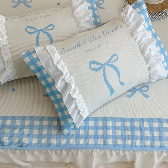 91家纺网 家纺一手货源 找家纺 觅糖2025新款博主风雪纺花边藤席  海盐水晶