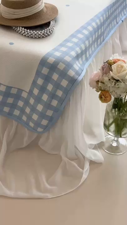 91家纺网 家纺一手货源 找家纺 觅糖2025新款博主风雪纺花边藤席  海盐水晶