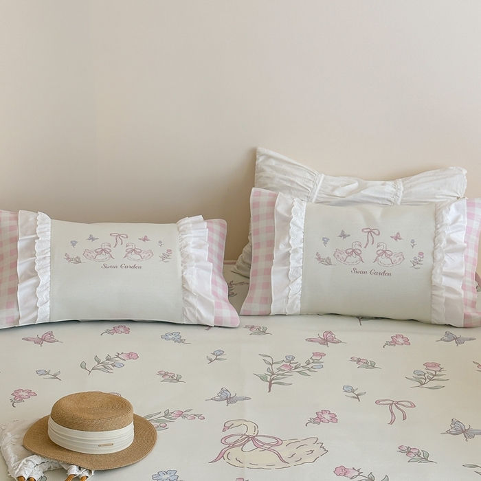 91家纺网 家纺一手货源 找家纺 觅糖2025新款博主风雪纺花边藤席  花蝶仙踪