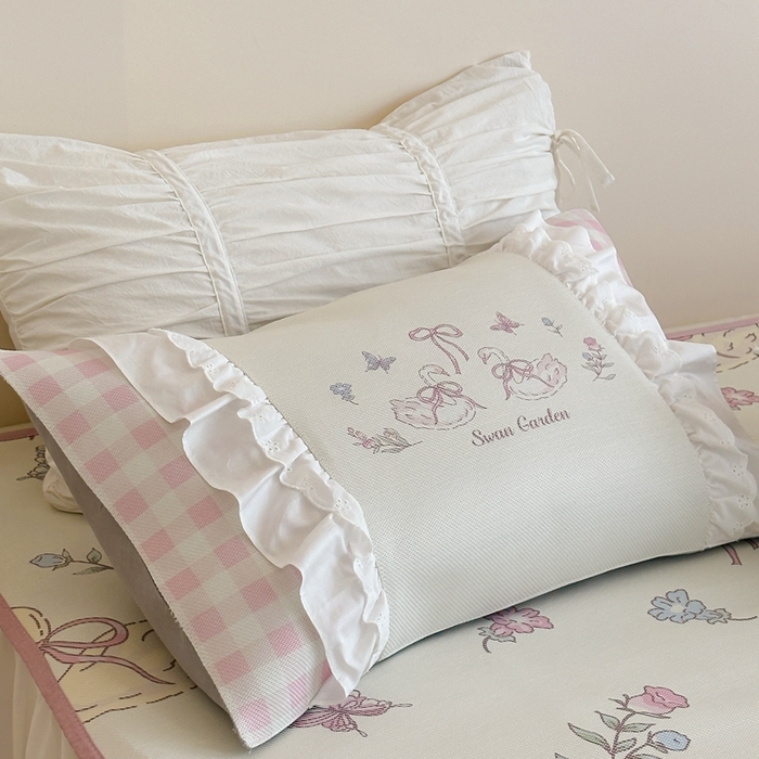 91家纺网 家纺一手货源 找家纺 觅糖2025新款博主风雪纺花边藤席  花蝶仙踪