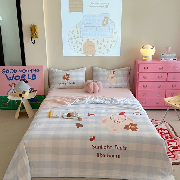 91家纺网 家纺一手货源 找家纺 （总）觅糖2025卡通数码凉感夏被 