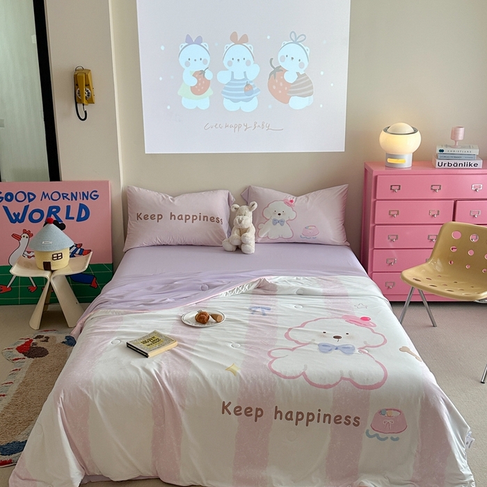 91家纺网 家纺一手货源 找家纺 （总）觅糖2025卡通数码凉感夏被 