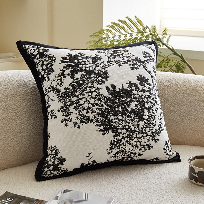 乐坊 2025新款棉麻花式抱枕 杨梅树