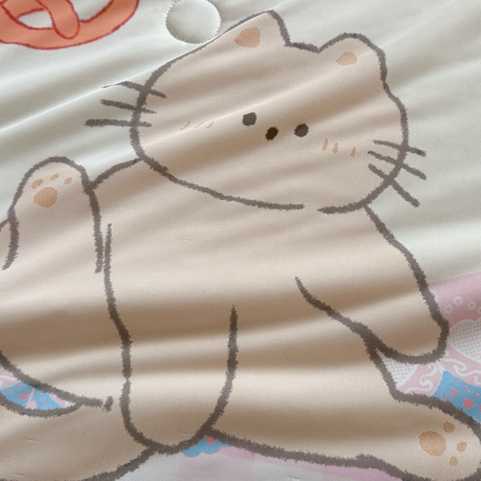 91家纺网 家纺一手货源 找家纺 觅糖2025卡通数码凉感夏被  猫猫乐园