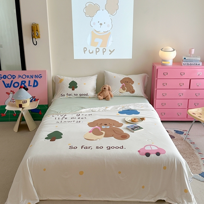 觅糖2025卡通数码凉感夏被  晴天狗