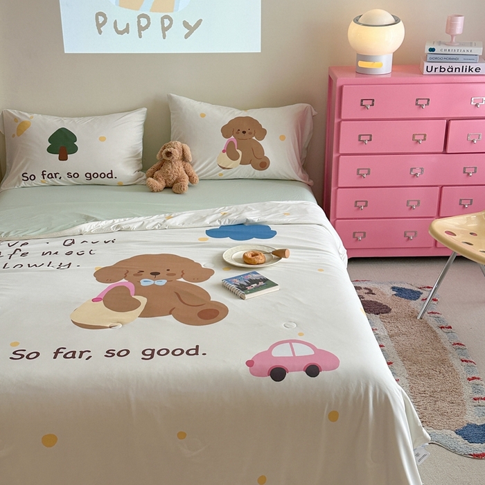 91家纺网 家纺一手货源 找家纺 觅糖2025卡通数码凉感夏被  晴天狗