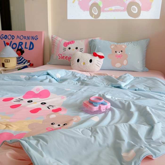 91家纺网 家纺一手货源 找家纺 觅糖2025卡通数码凉感夏被  生日派对