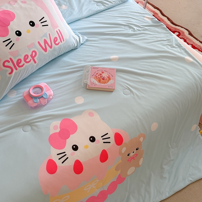 91家纺网 家纺一手货源 找家纺 觅糖2025卡通数码凉感夏被  生日派对