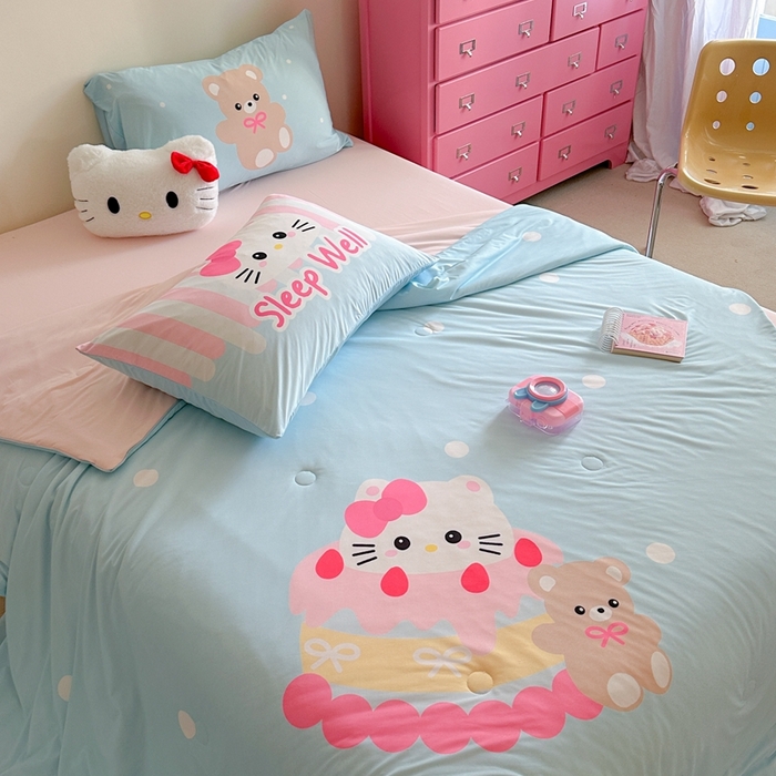 91家纺网 家纺一手货源 找家纺 觅糖2025卡通数码凉感夏被  生日派对