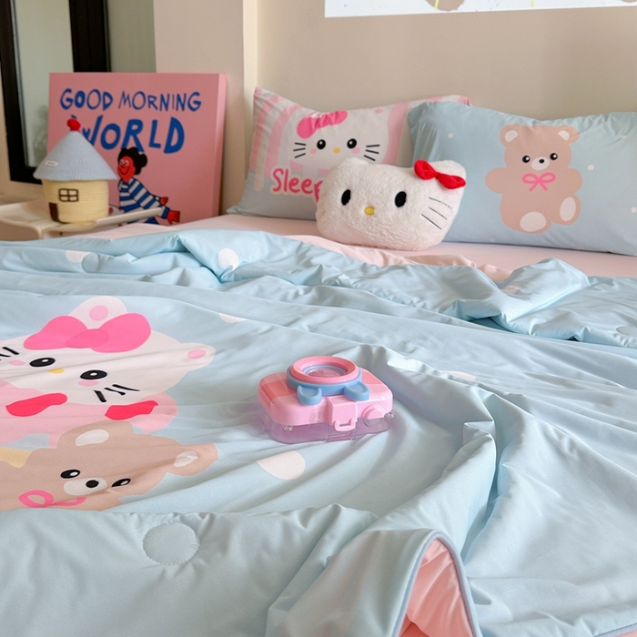 91家纺网 家纺一手货源 找家纺 觅糖2025卡通数码凉感夏被  生日派对