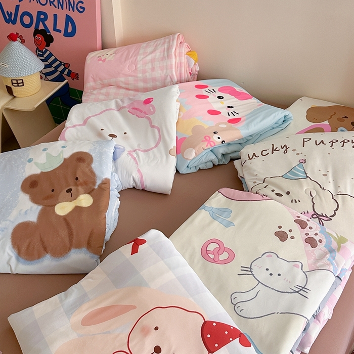 91家纺网 家纺一手货源 找家纺 觅糖2025卡通数码凉感夏被  组合（仅供参考）