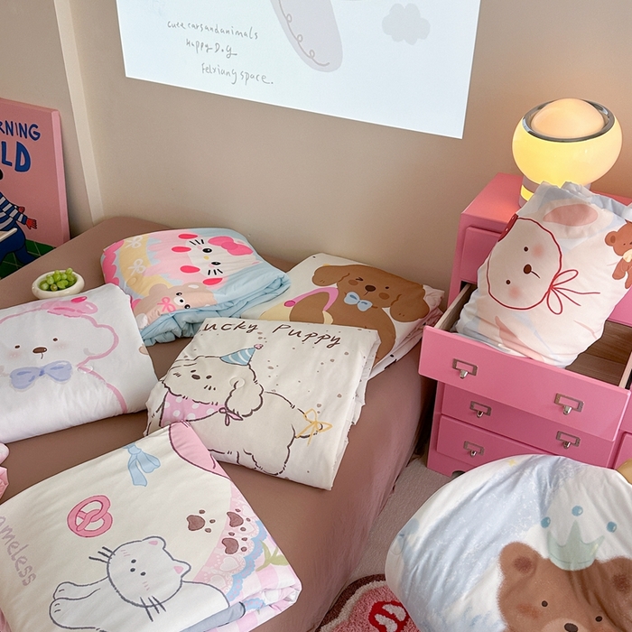 91家纺网 家纺一手货源 找家纺 觅糖2025卡通数码凉感夏被  组合（仅供参考）