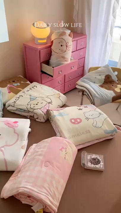 91家纺网 家纺一手货源 找家纺 觅糖2025卡通数码凉感夏被  组合（仅供参考）