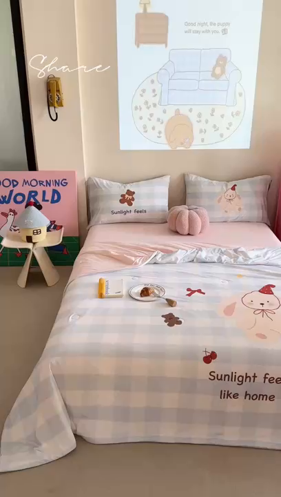 91家纺网 家纺一手货源 找家纺 觅糖2025卡通数码凉感夏被  礼帽兔