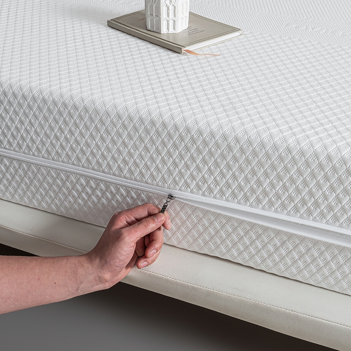 91家纺网 家纺一手货源 找家纺 （总）叠派家纺 2025新款字母压花六面全包单床笠 床笠单件