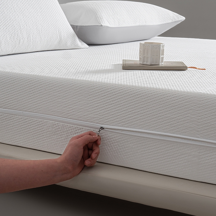 91家纺网 家纺一手货源 找家纺 （总）叠派家纺 2025新款字母压花六面全包单床笠 床笠单件